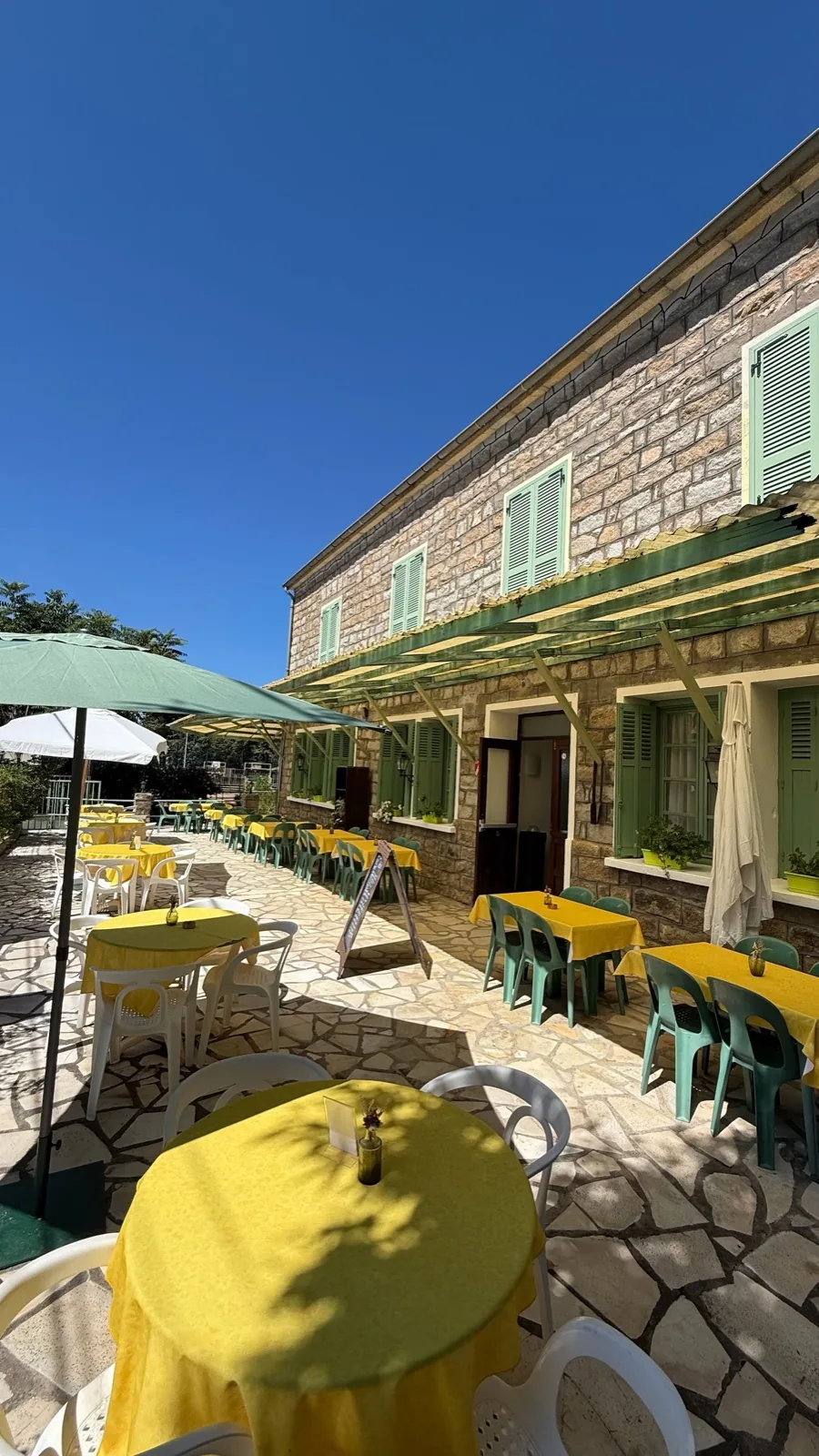 La terrasse de l'hôtel