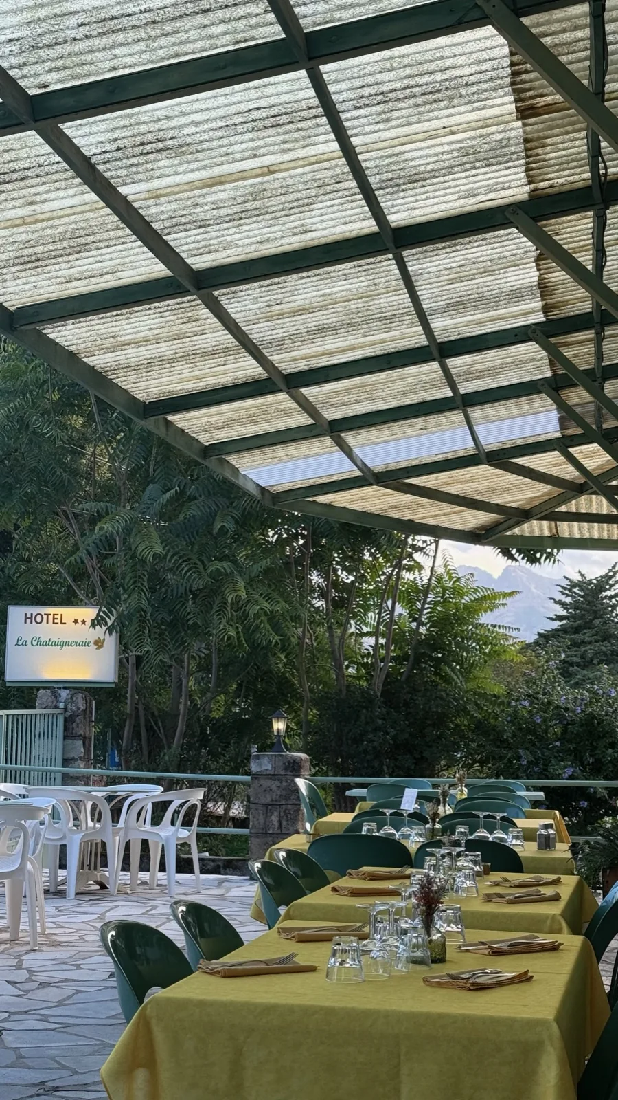 The sunny terrace