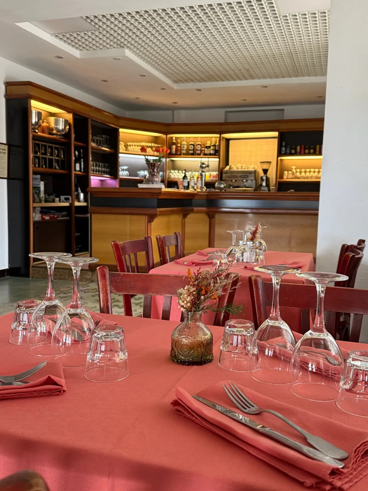 The restaurant terrace